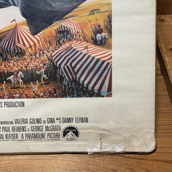 Vintage 1988 Pee Wee's Big Top Movie Poster in Sealed Package! - Picture 3 of 16